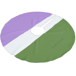 SlipperyJoe's genderqueer pride flag lavender blen Brushed Polyester Tree Skirt