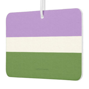 SlipperyJoe's genderqueer pride flag lavender blen Car Air Freshener