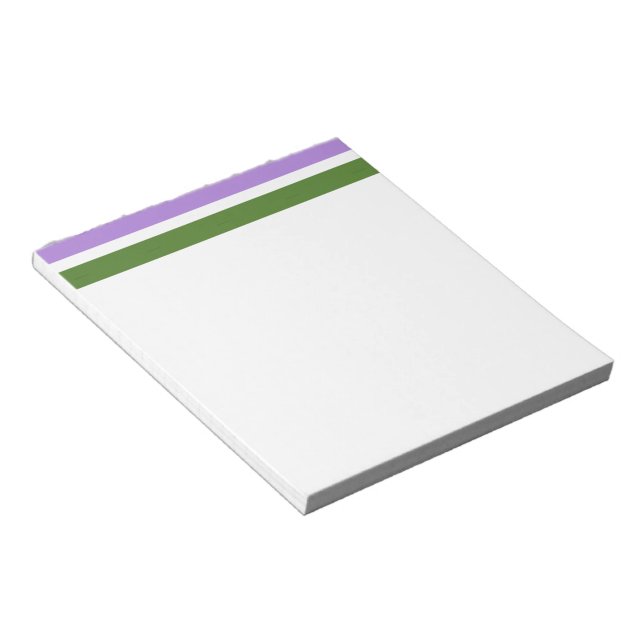 SlipperyJoe's genderqueer pride flag lavender blen Notepad (Angled)