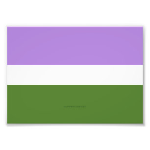SlipperyJoe's genderqueer pride flag lavender blen Photo Print