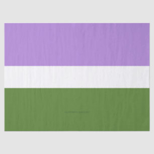 SlipperyJoe's genderqueer pride flag lavender blen Tissue Paper