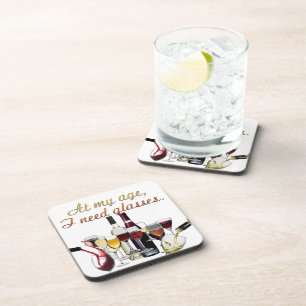 SlipperyJoe's Glasses artistic gay pride gifts LGB Coaster
