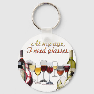 SlipperyJoe's Glasses artistic gay pride gifts LGB Key Ring