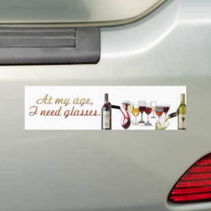 SlipperyJoe's Glasses fermented grapes wine pourin Bumper Sticker