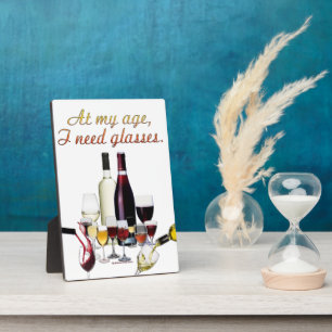 SlipperyJoe's Glasses fermented grapes wine pourin Plaque