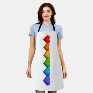 SlipperyJoe's glossy 3D heart shapes glyphs create Apron
