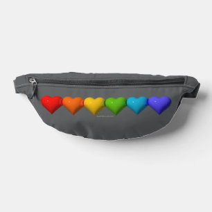 SlipperyJoe's glossy 3D heart shapes glyphs create Bum Bags