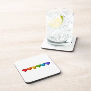 SlipperyJoe's glossy 3D heart shapes glyphs create Coaster