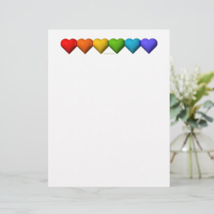 SlipperyJoe's glossy 3D heart shapes glyphs create Custom Letterhead