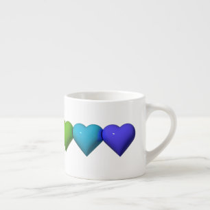 SlipperyJoe's glossy 3D heart shapes glyphs create Espresso Cup
