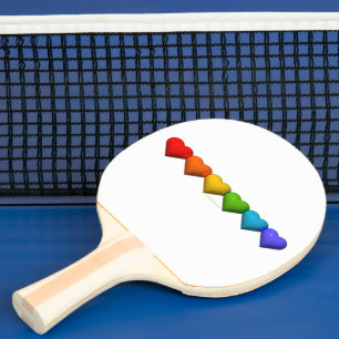 SlipperyJoe's glossy 3D heart shapes glyphs create Ping Pong Paddle