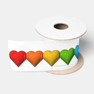 SlipperyJoe's glossy 3D heart shapes glyphs create Satin Ribbon