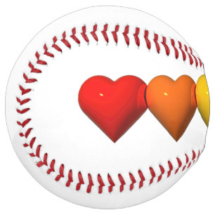 SlipperyJoe's glossy 3D heart shapes glyphs create Softball