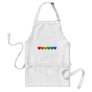 SlipperyJoe's glossy 3D heart shapes glyphs create Standard Apron