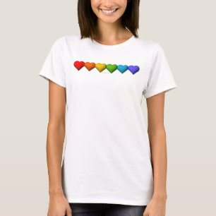 SlipperyJoe's glossy 3D heart shapes glyphs create T-Shirt