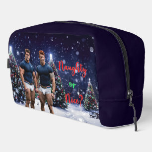 SlipperyJoe's glowing Christmas trees two muscular Dopp Kit