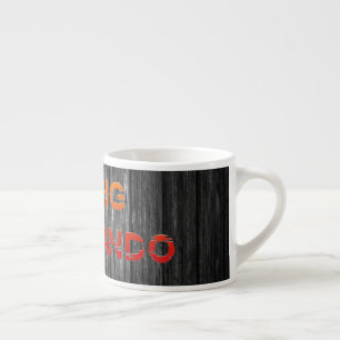 SlipperyJoe's Going Commando bold red orange lette Espresso Cup