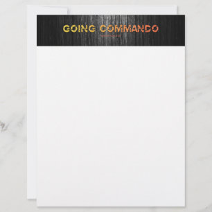SlipperyJoe's going commando dive-bar energy grit Custom Letterhead