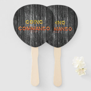 SlipperyJoe's going commando dive-bar energy grit Hand Fan