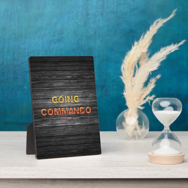 SlipperyJoe's going commando dive-bar energy grit  Plaque (Side)