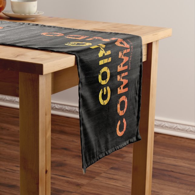 SlipperyJoe's going commando dive-bar energy grit  Short Table Runner (In Situ)