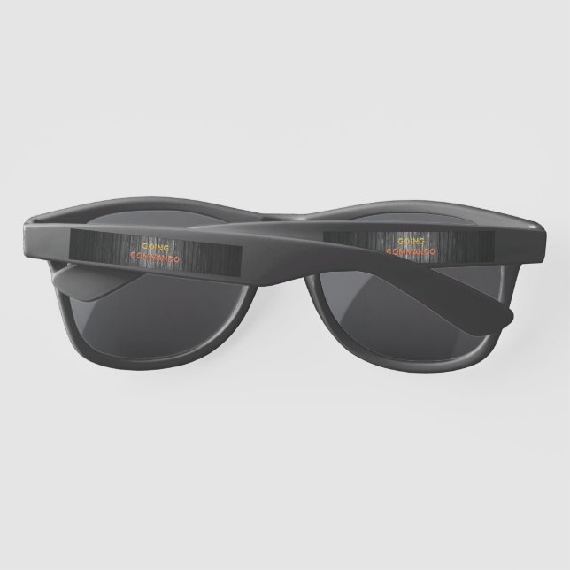 SlipperyJoe's going commando dive-bar energy grit  Sunglasses (Back)