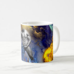 SlipperyJoe's grayscale muscular man physique yell Coffee Mug