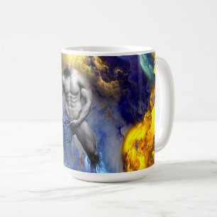 SlipperyJoe's grayscale muscular man physique yell Coffee Mug