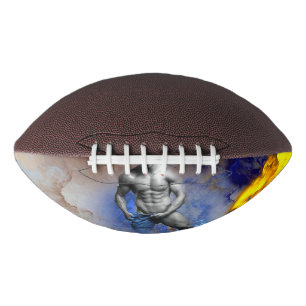 SlipperyJoe's grayscale muscular man physique yell Football