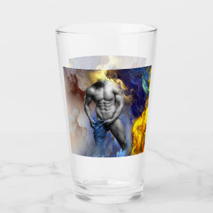 SlipperyJoe's grayscale muscular man physique yell Glass