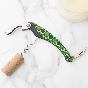 SlipperyJoe's green four-leaf clovers Saint Patric Corkscrew