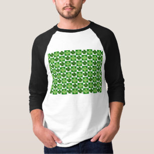 SlipperyJoe's green four-leaf clovers Saint Patric T-Shirt