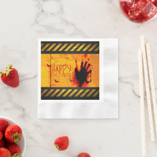 SlipperyJoe's gritty Happy Halloween graphic jagge Napkin