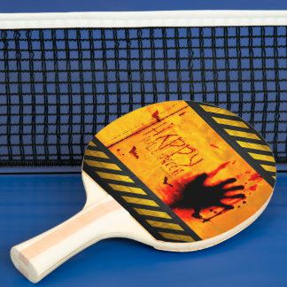SlipperyJoe's gritty Happy Halloween graphic jagge Ping Pong Paddle