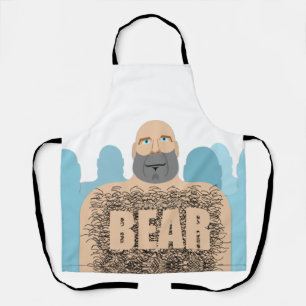SlipperyJoe's hairy body bear body man unshaven ca Apron
