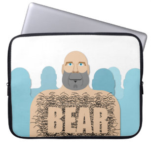 SlipperyJoe's hairy body bear body man unshaven ca Laptop Sleeve