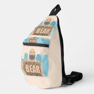 SlipperyJoe's hairy body bear body man unshaven ca Sling Bag