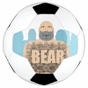 SlipperyJoe's hairy body bear body man unshaven ca Soccer Ball