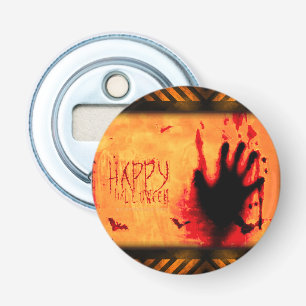 SlipperyJoe's Halloween bats grunge horror scary b Bottle Opener