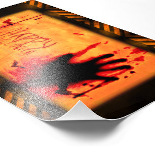 SlipperyJoe's Halloween bats grunge horror scary b Photo Print