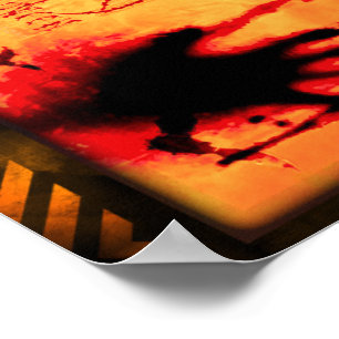 SlipperyJoe's Halloween bats grunge horror scary b Poster