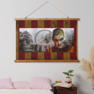 SlipperyJoe's Halloween creepy man doll surreal ca Hanging Tapestry