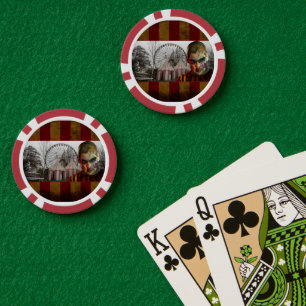 SlipperyJoe's Halloween creepy man doll surreal ca Poker Chips