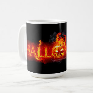 SlipperyJoe's Halloween massive fiery lettering ca Coffee Mug