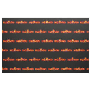 SlipperyJoe's Halloween massive fiery lettering ca Fabric