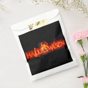 SlipperyJoe's Halloween massive fiery lettering ca Favour Bag