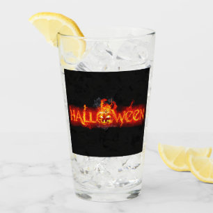SlipperyJoe's Halloween massive fiery lettering ca Glass