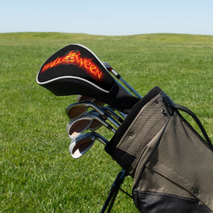 SlipperyJoe's Halloween massive fiery lettering ca Golf Head Cover