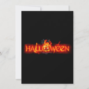 SlipperyJoe's Halloween massive fiery lettering ca Holiday Card