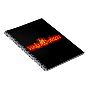 SlipperyJoe's Halloween massive fiery lettering ca Notebook
